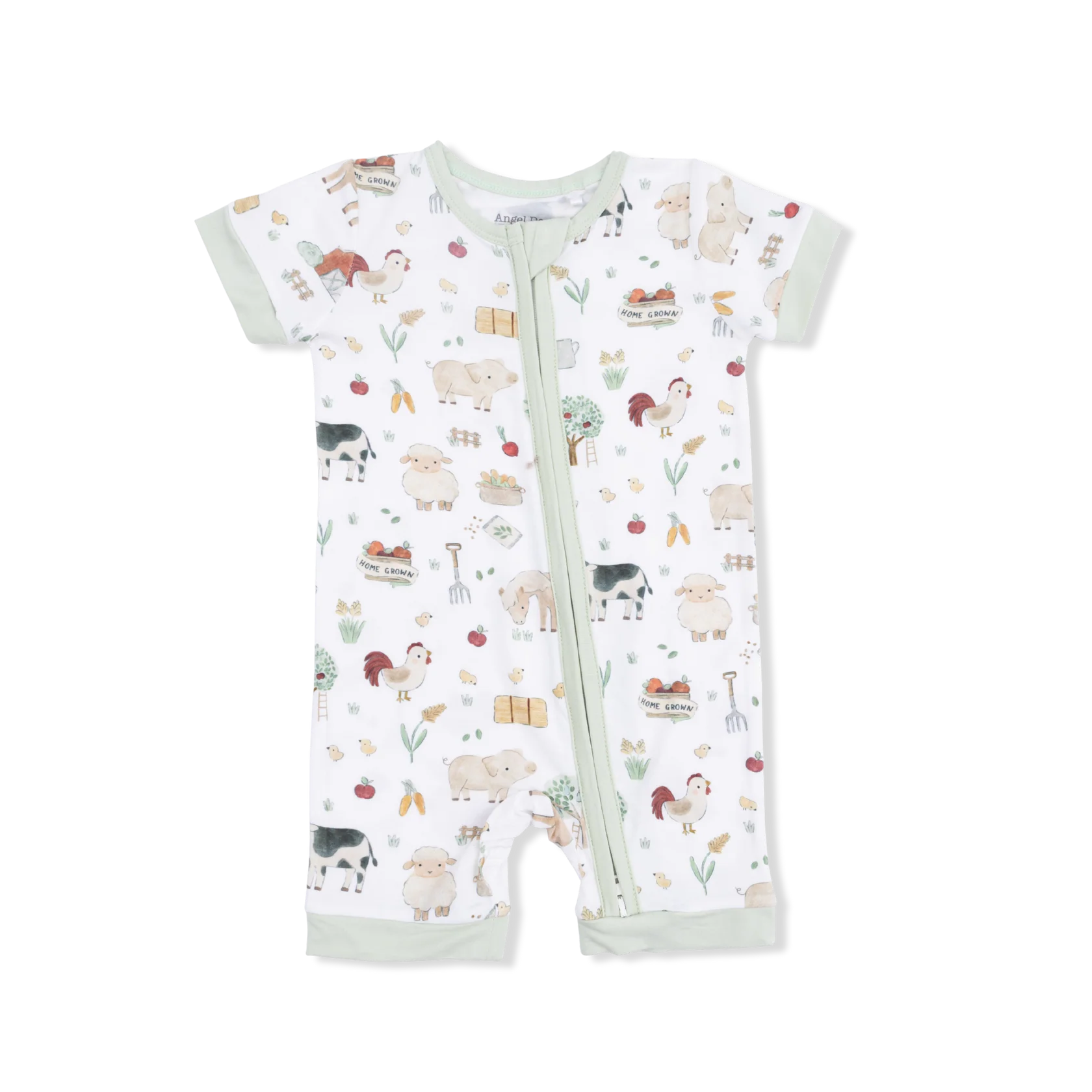 Farm Animals Shortie 2-Way Zipper Romper