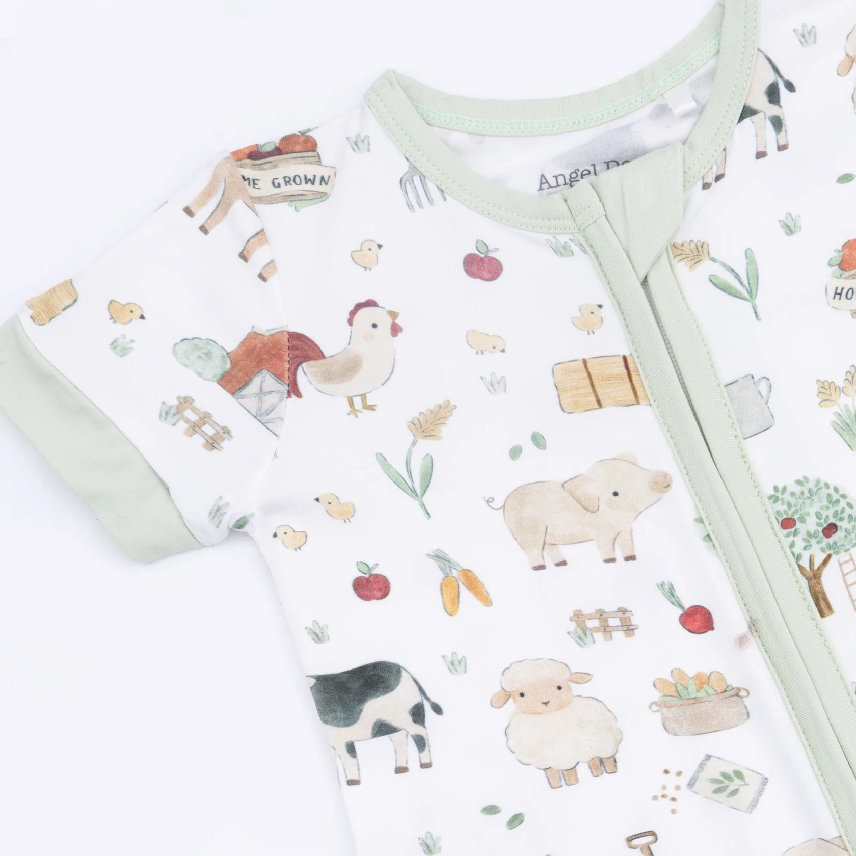 Farm Animals Shortie 2-Way Zipper Romper