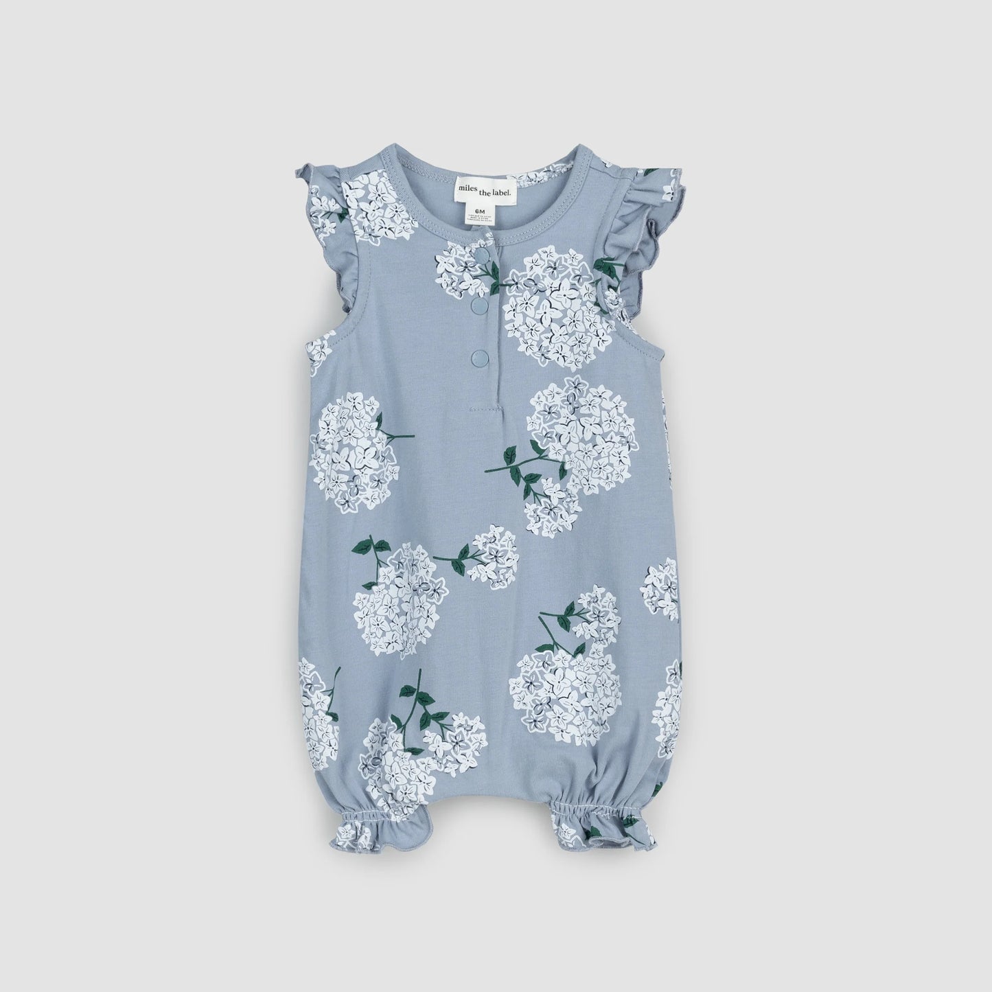 Hydrangea Blue Sleeveless Romper