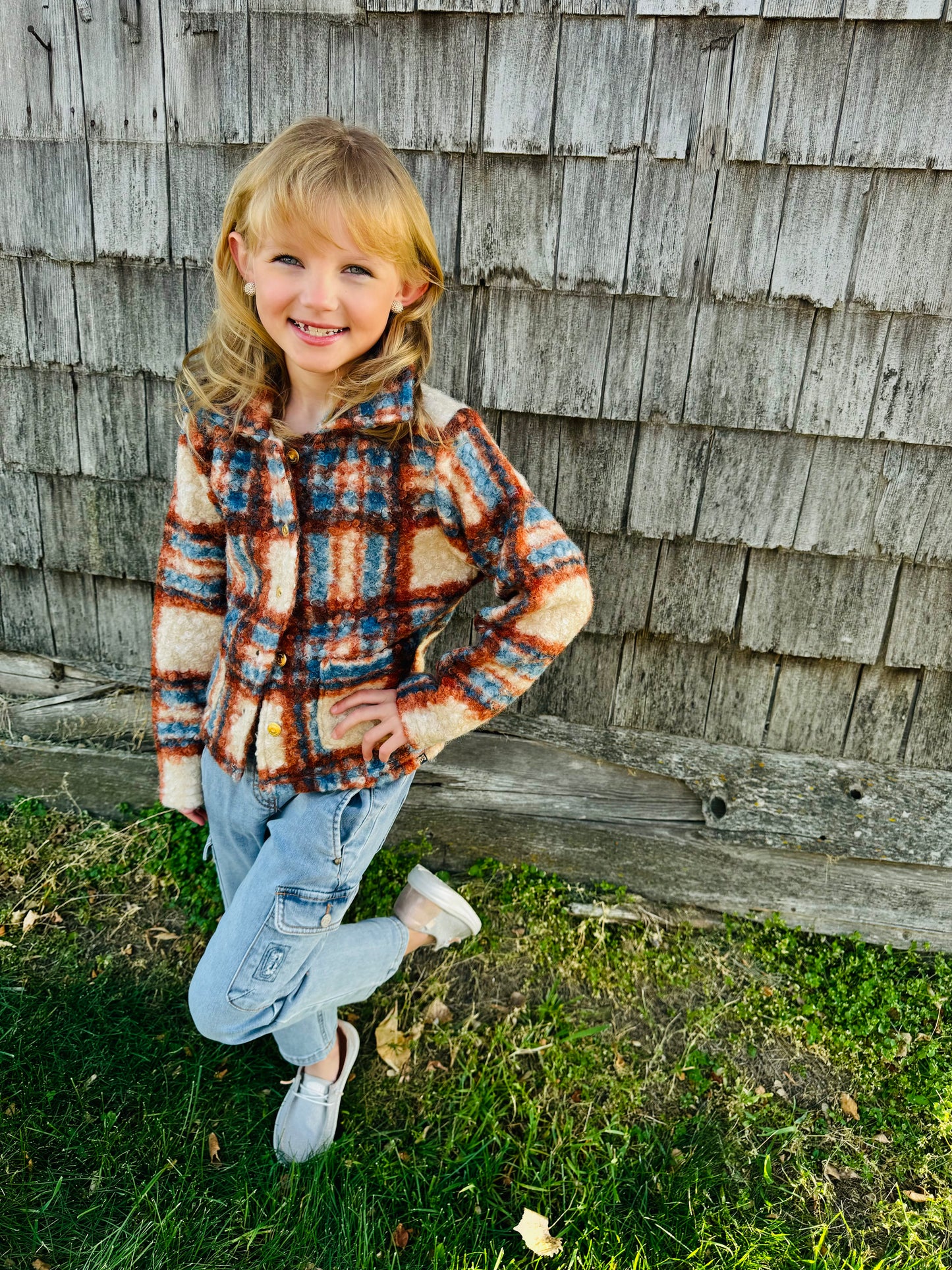 Cinnamon + Blue Plaid Shacket