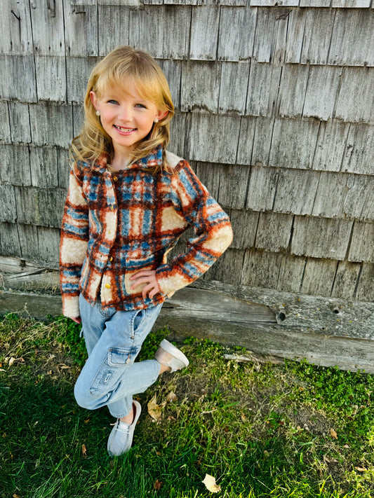 Cinnamon + Blue Plaid Shacket