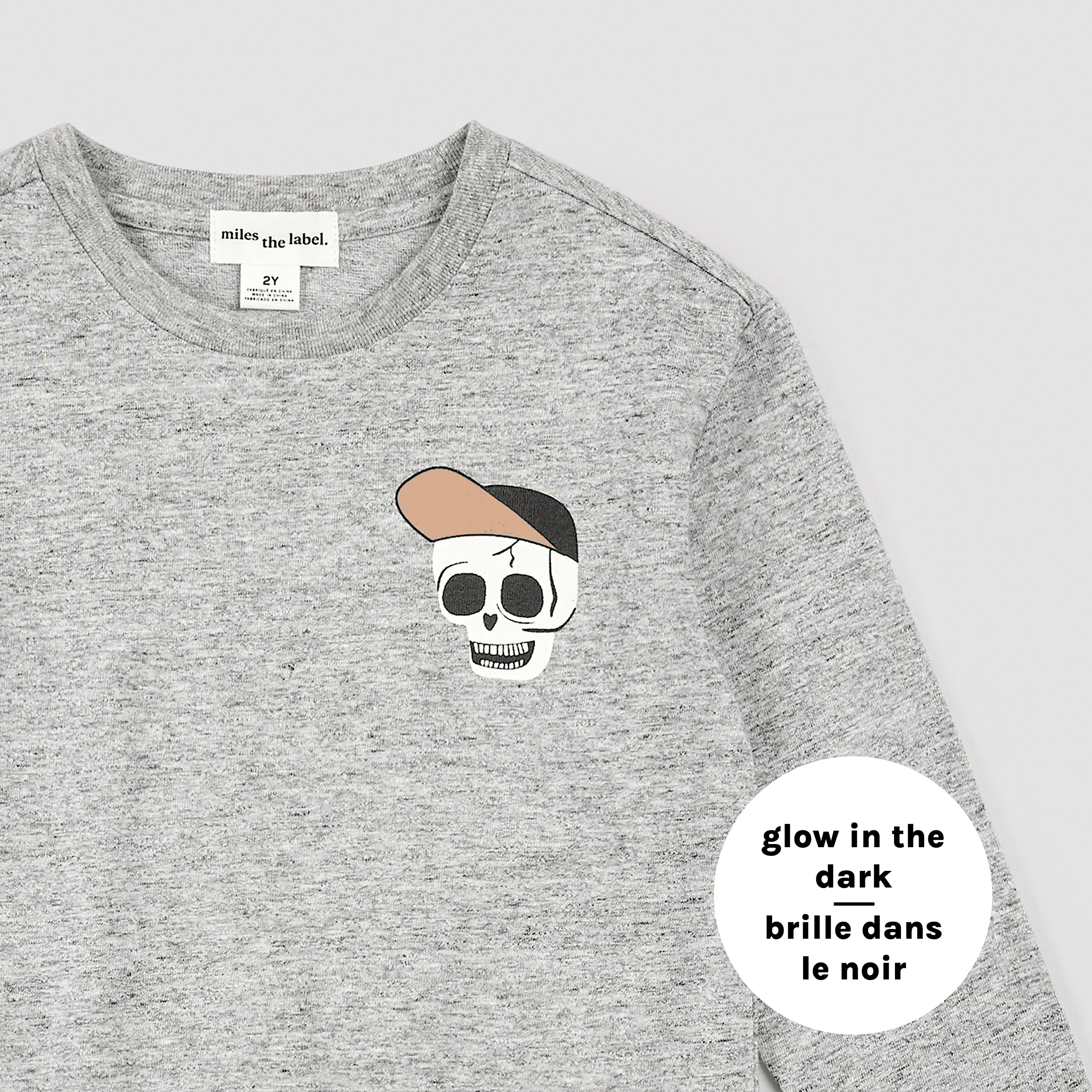 Spooky Deal Glow-in-the-dark Skull Long-Sleeve