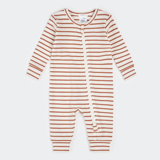 Tan Stripe Romper