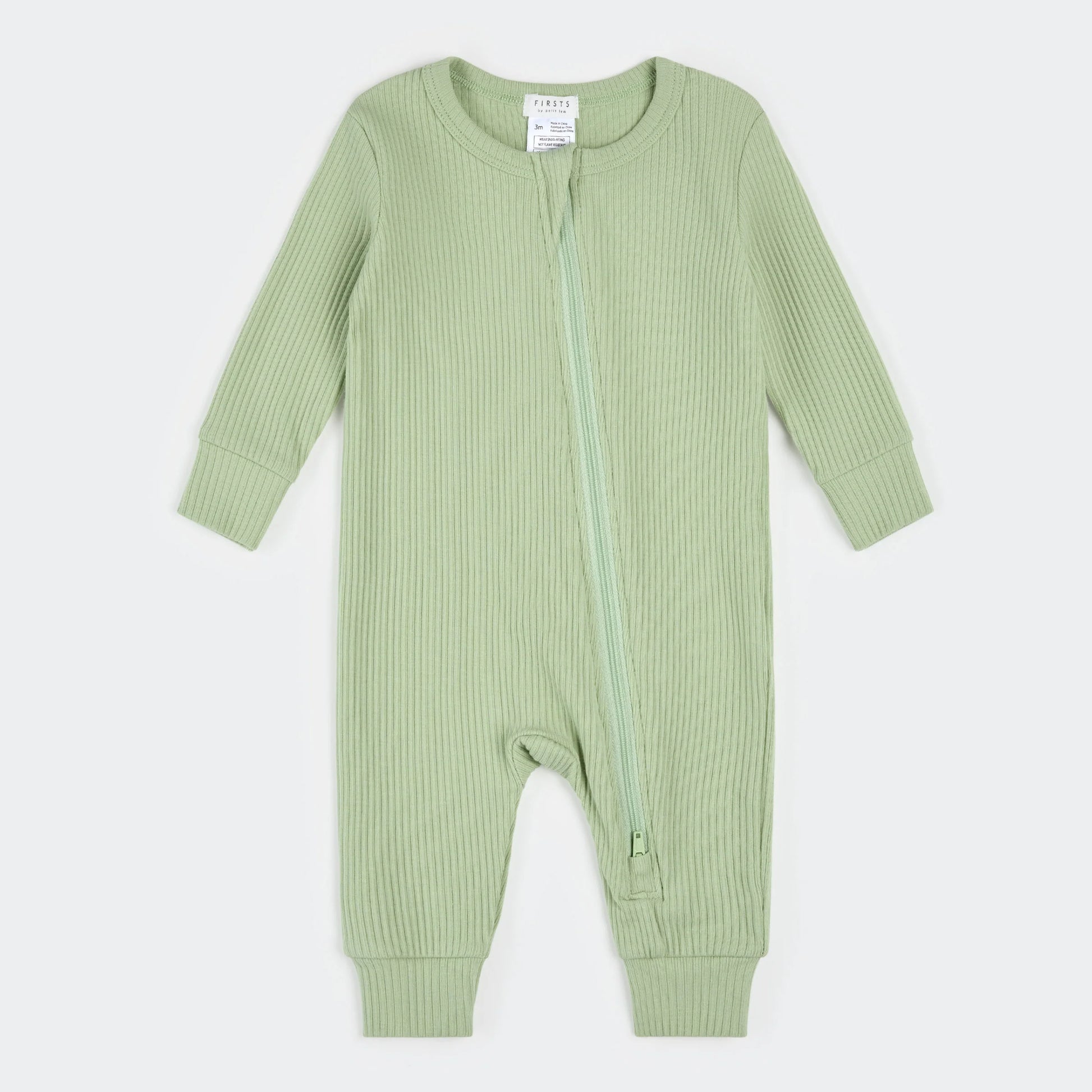 Fern Ribbed Footless Romper