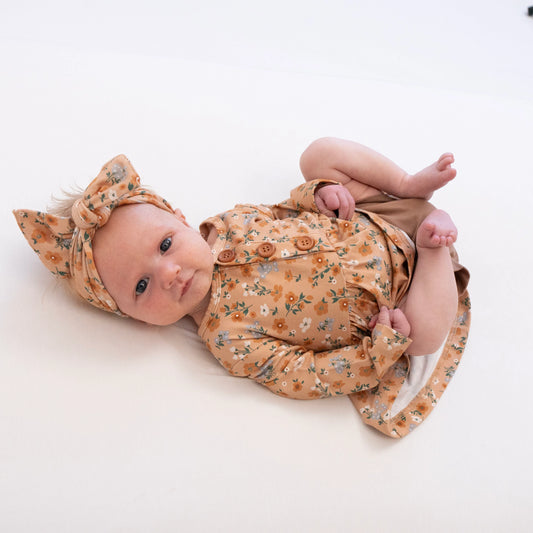 Peplum Baby Dress - Amber Garden