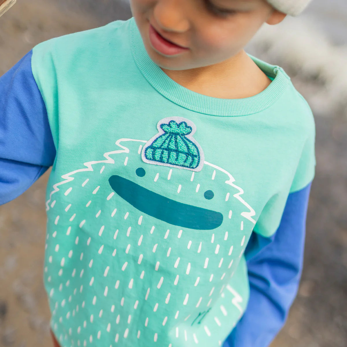 Turquoise Yeti Long-Sleeve