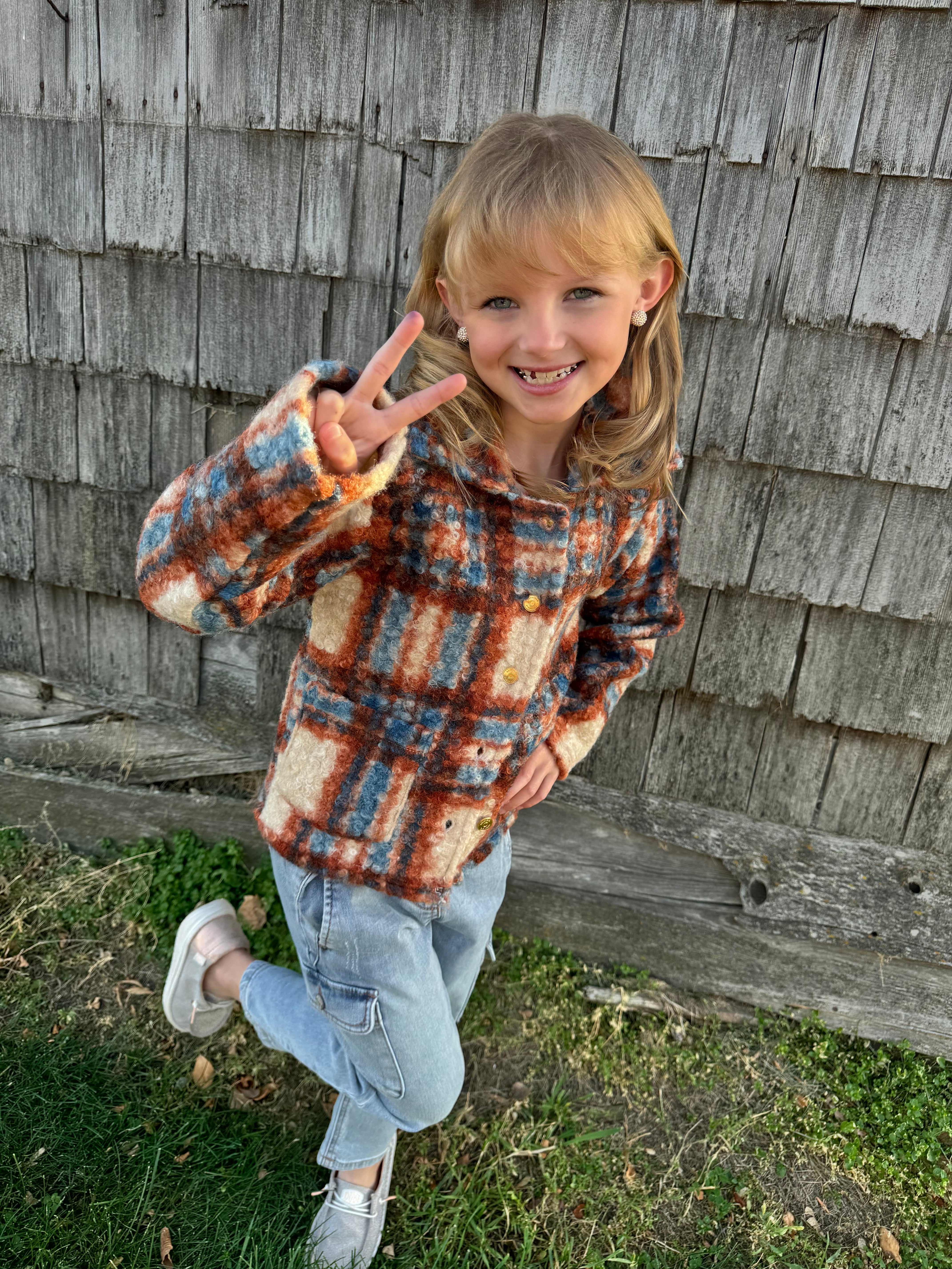 Cinnamon + Blue Plaid Shacket