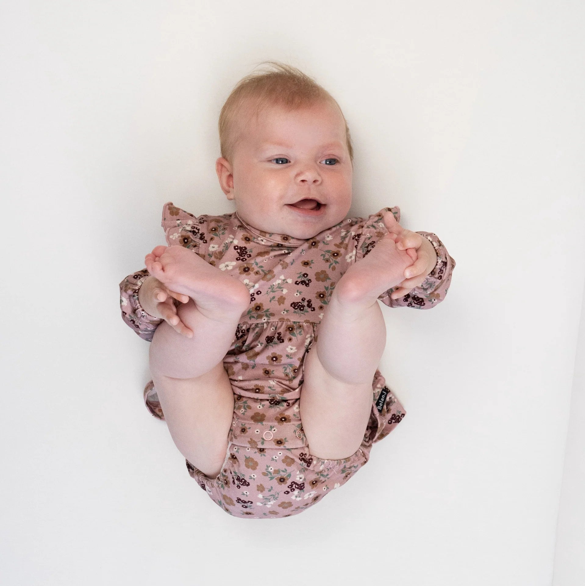 L/S Skirted Onesie - Velvet Garden