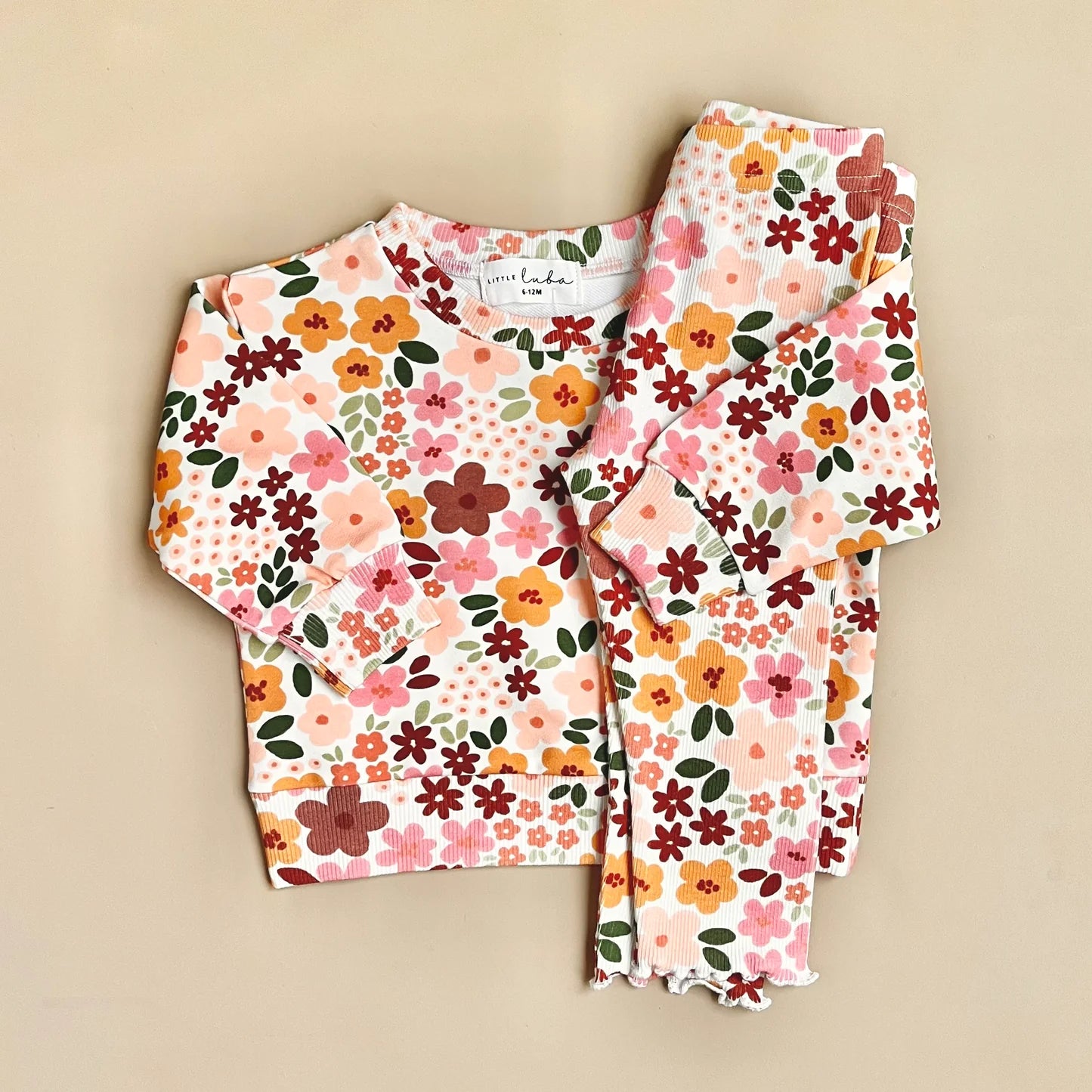 Ditsy Floral Ribbed Outfit