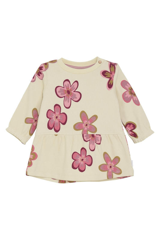 Floral Pink Long-Sleeve Dress