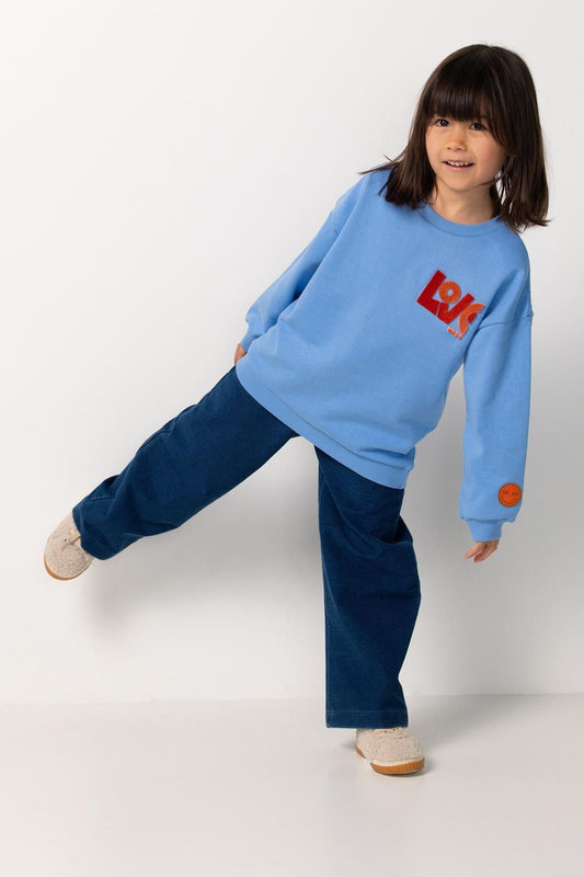 'Love' Baby Blue Crewneck