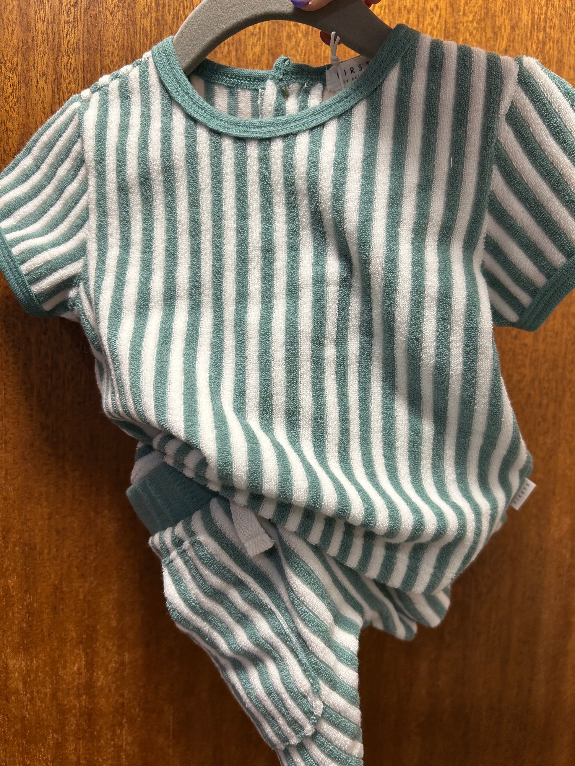 Teal Terry Short Set