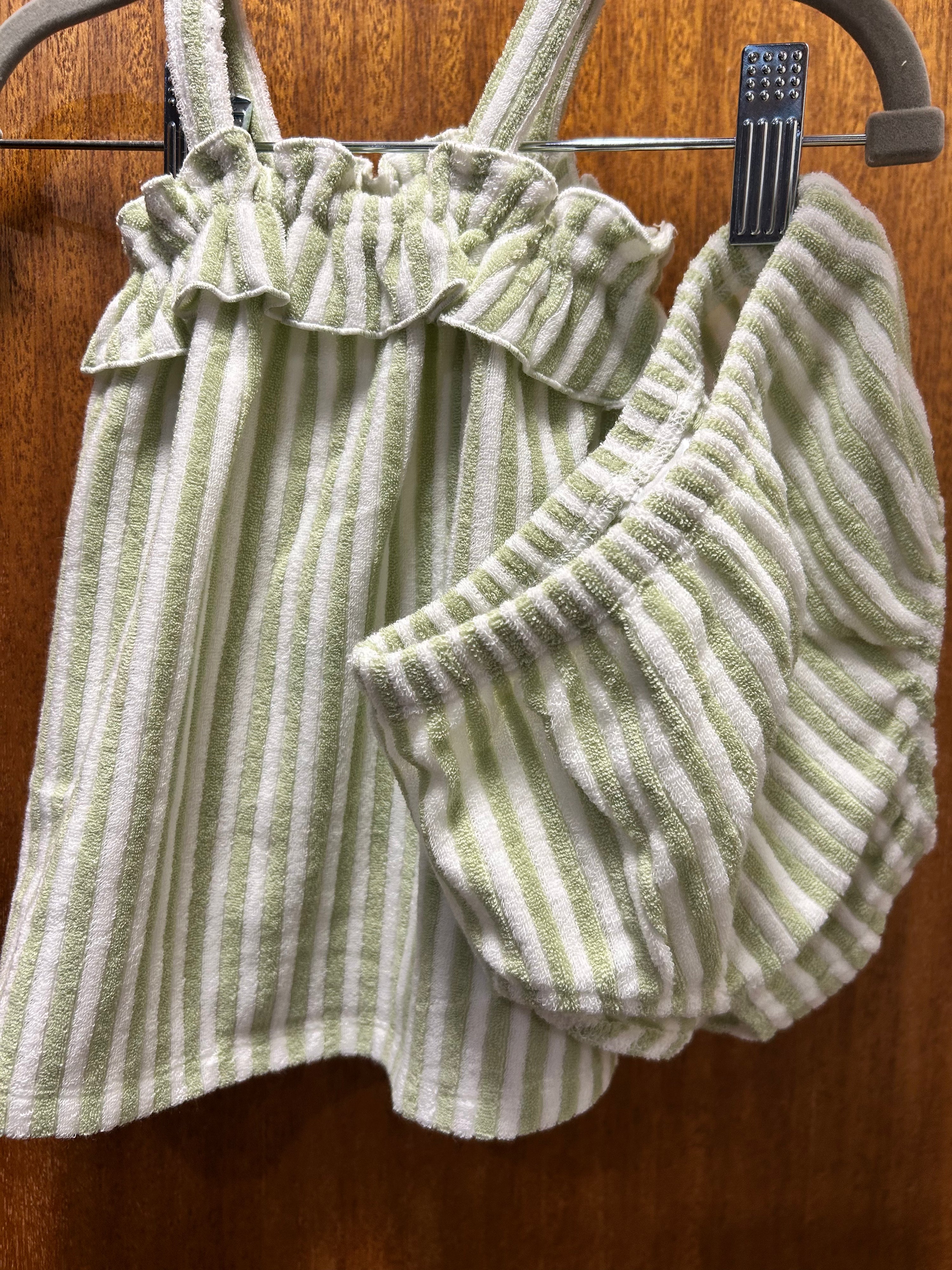 Mint Terry Dress + Bloomer Set