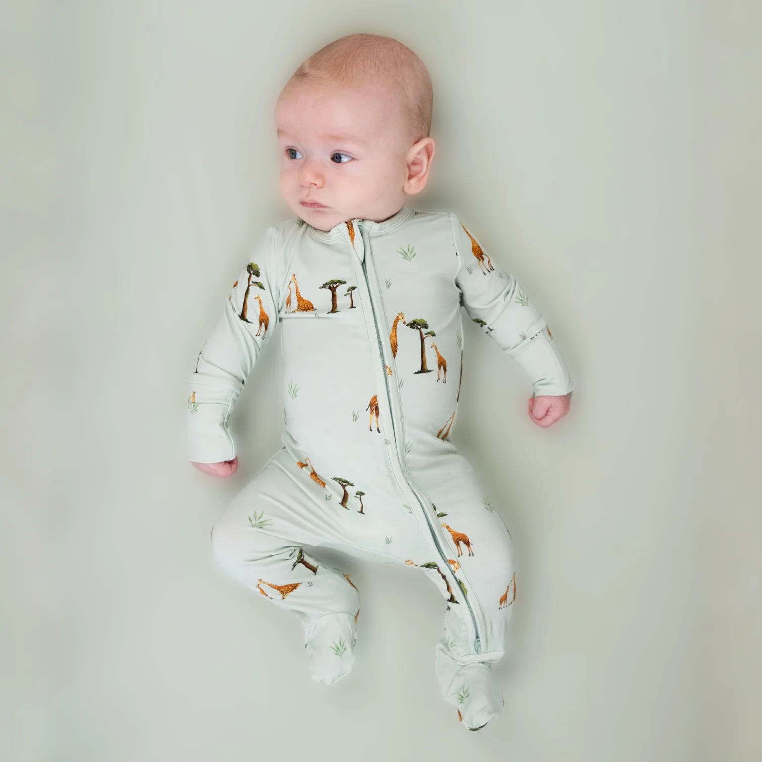 Footed Bamboo Sleeper - Giraffes