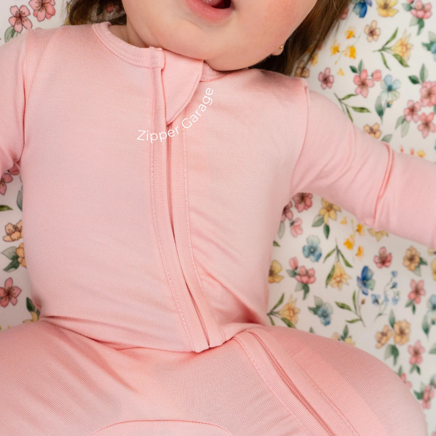 Footed Bamboo Sleeper - Crystal Rose