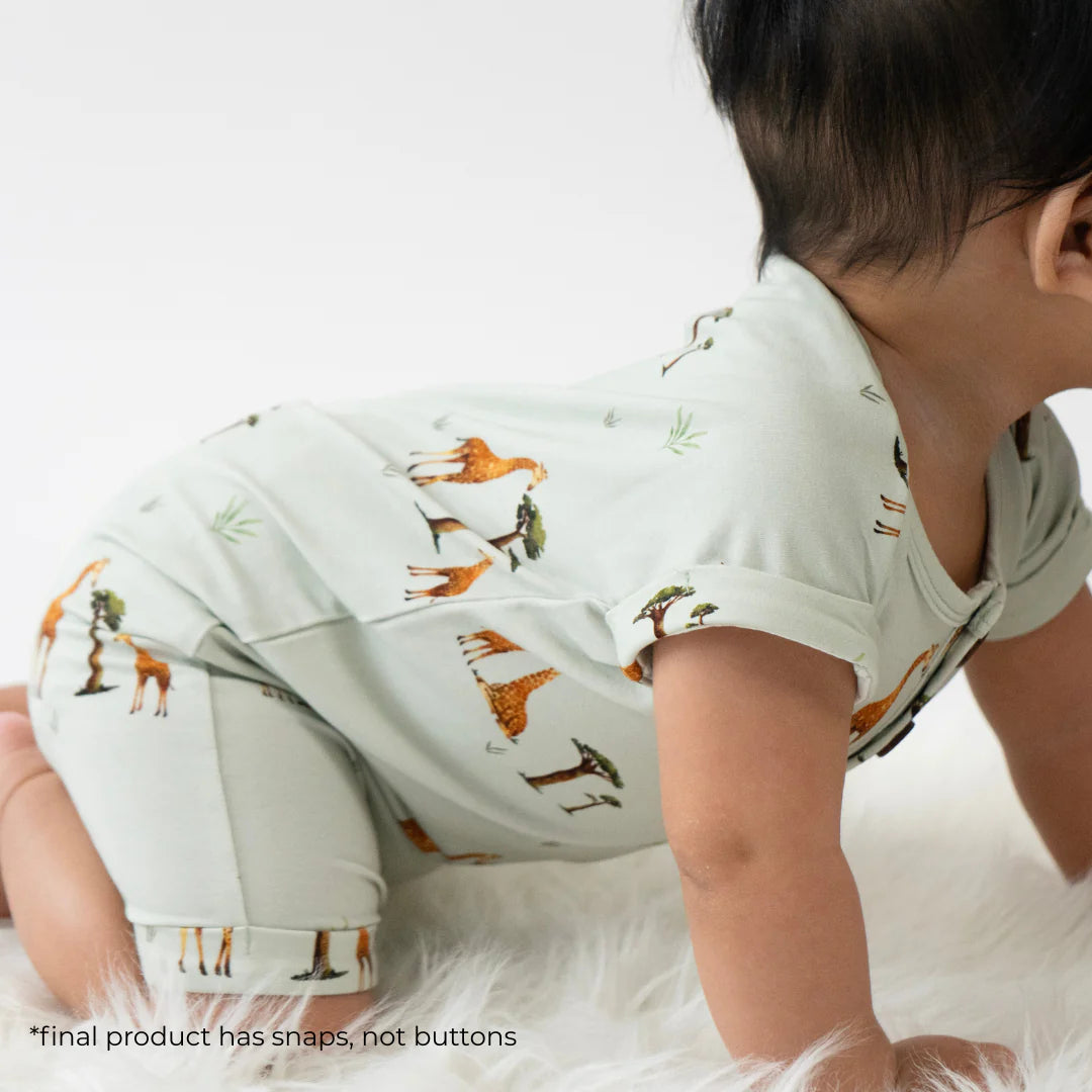 Shortall Romper - Giraffes