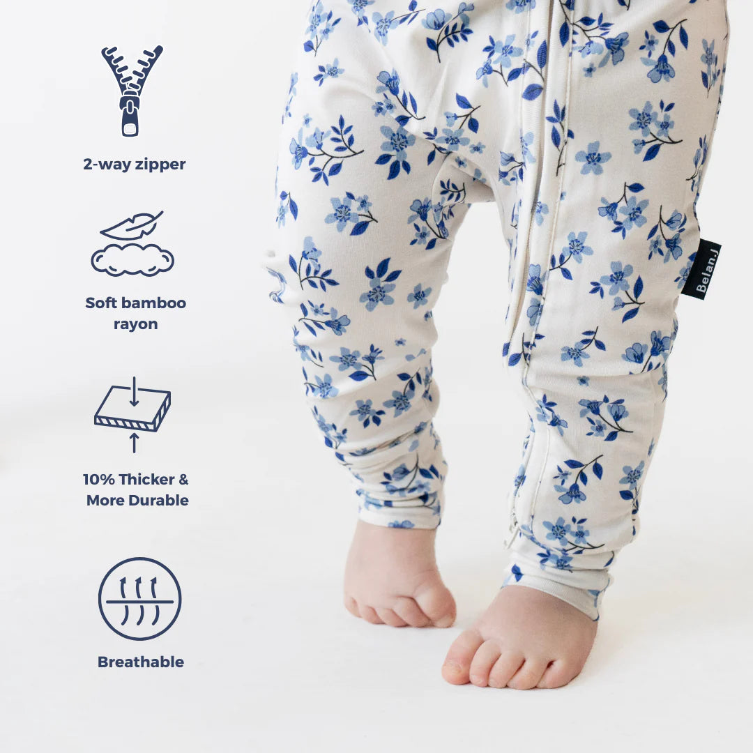 Sleeper with Fold Over Cuffs - Bluebell