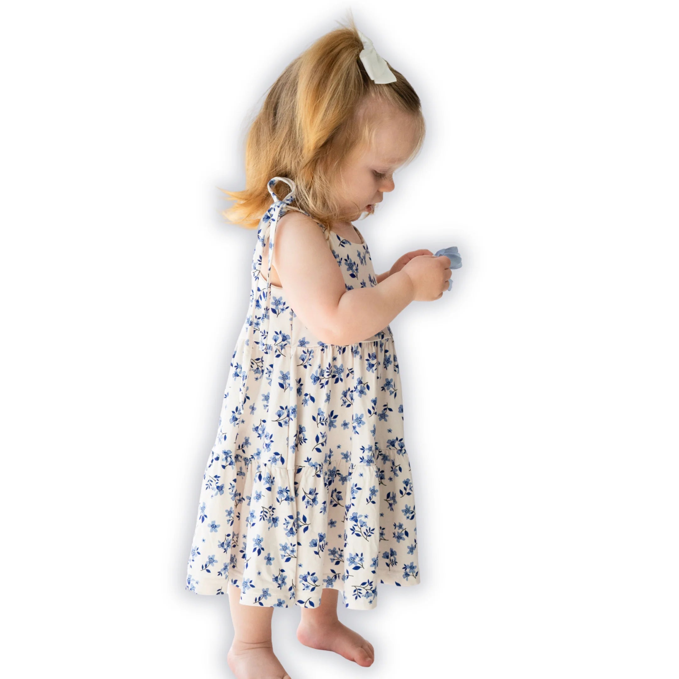 Tie Tiered Dress - Bluebell