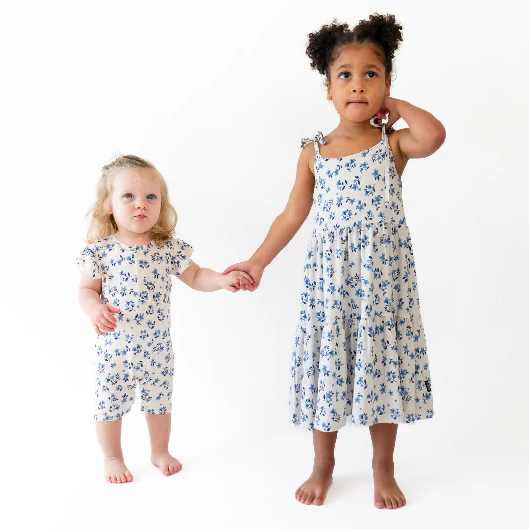 Ruffle Shortall Romper - Bluebell