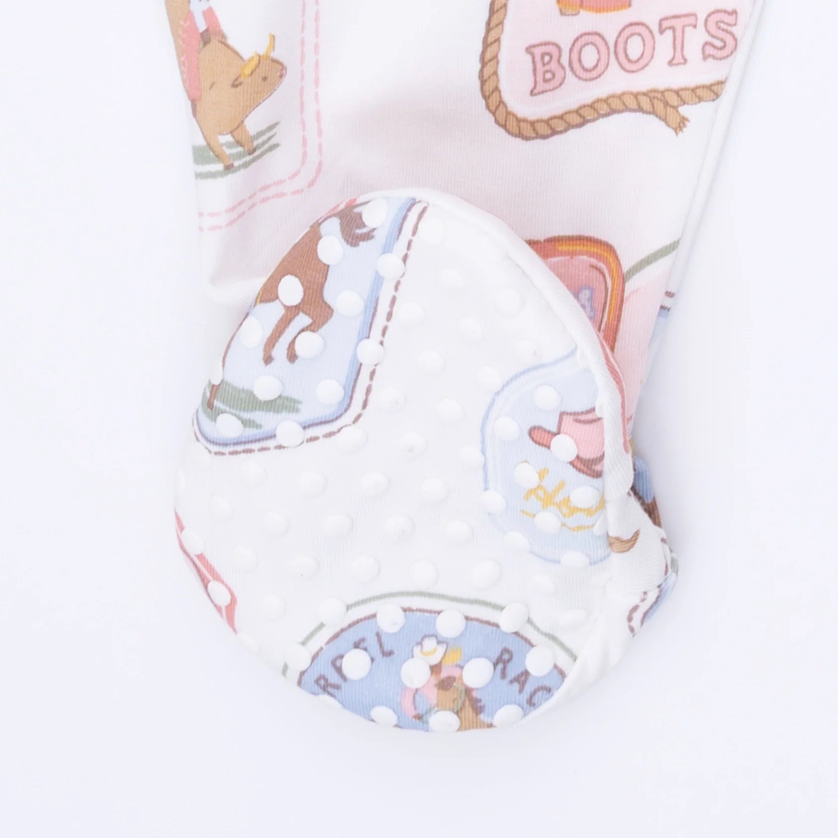 Rodeo Patches Ruffle Back Footie