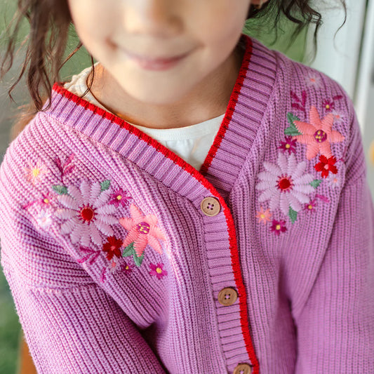 Floral Knit Cardigan