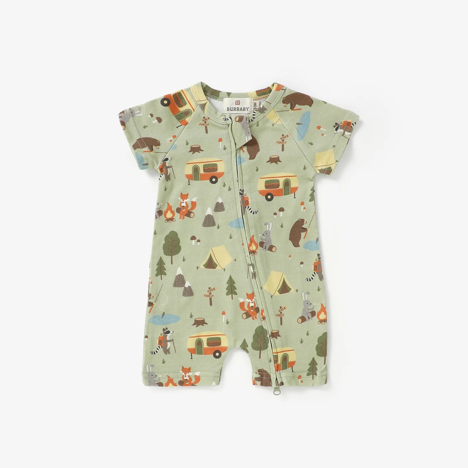 Happy Camper Zip Romper