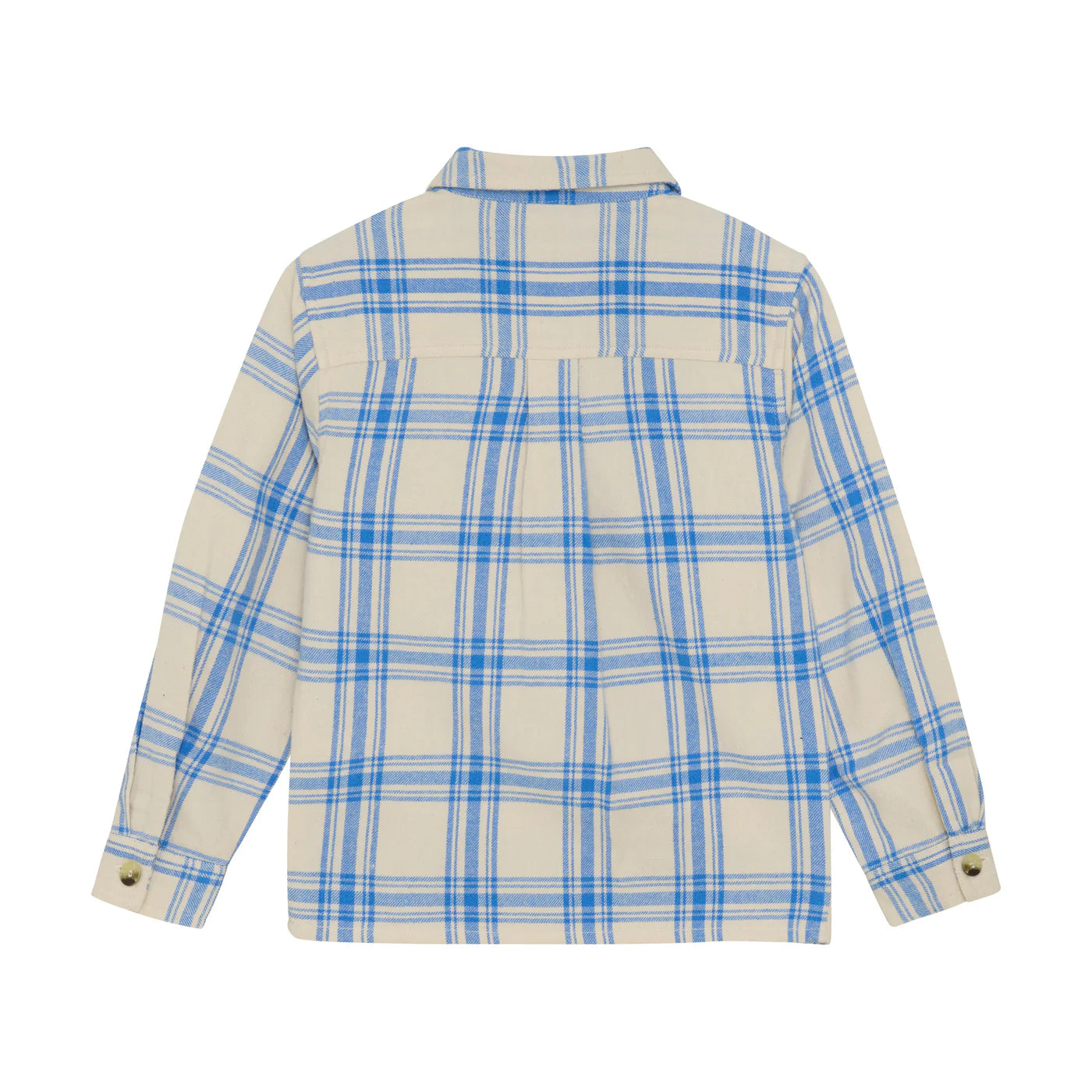 Cobalt Plaid Button-Up