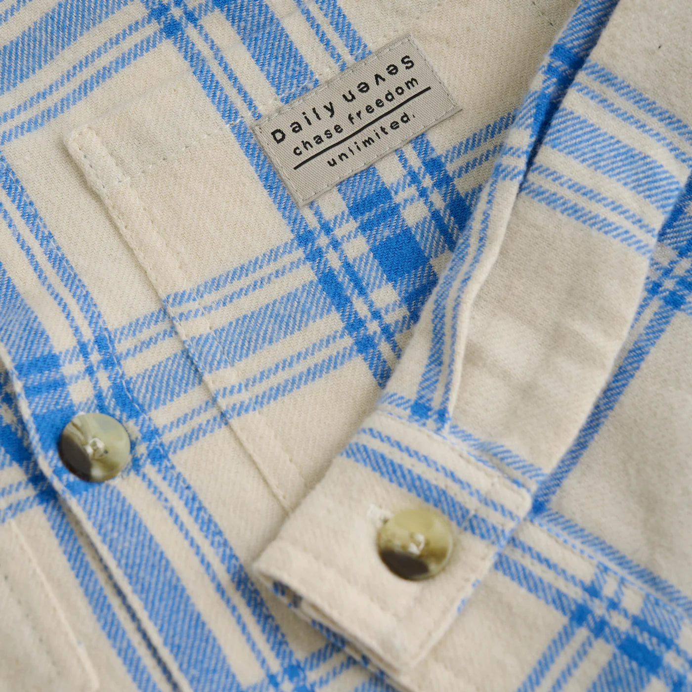 Cobalt Plaid Button-Up