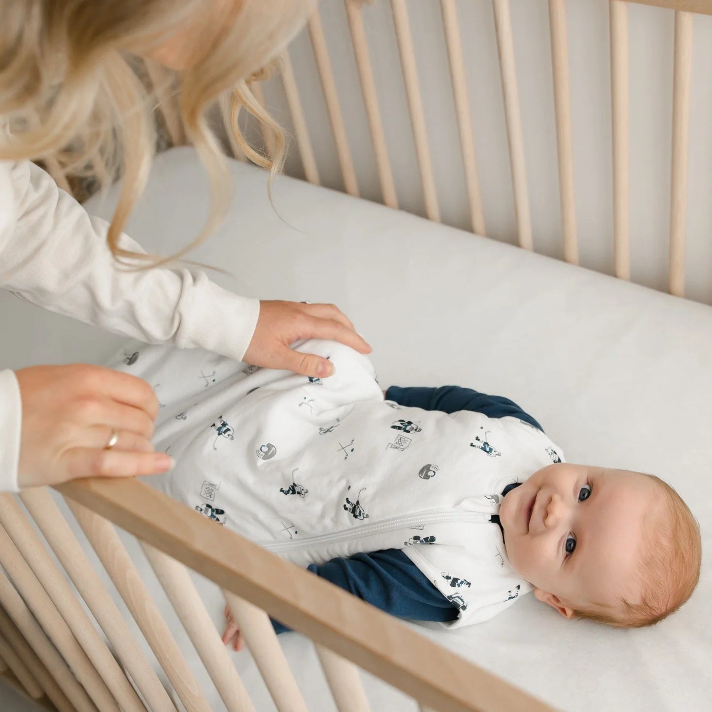 Quilted Bamboo Sleep Bag - Hockey