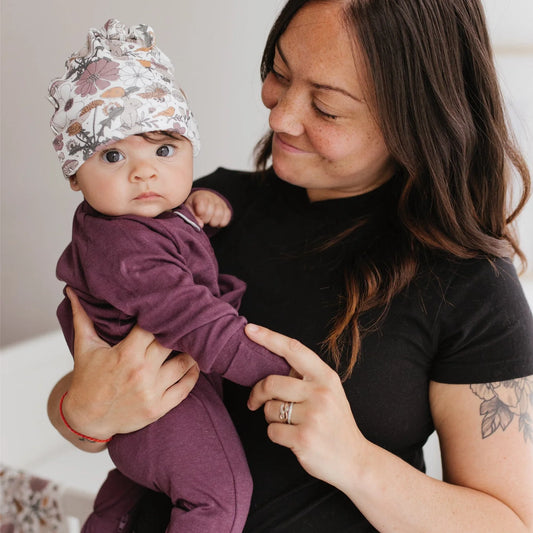 Preemie Footed Sleeper - Plum