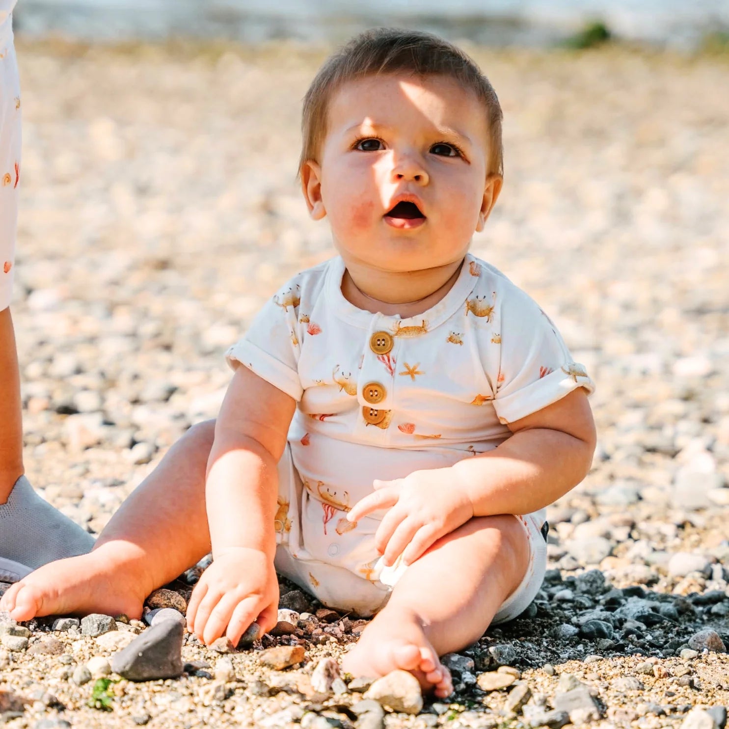 Short Sleeve Romper - Seaside