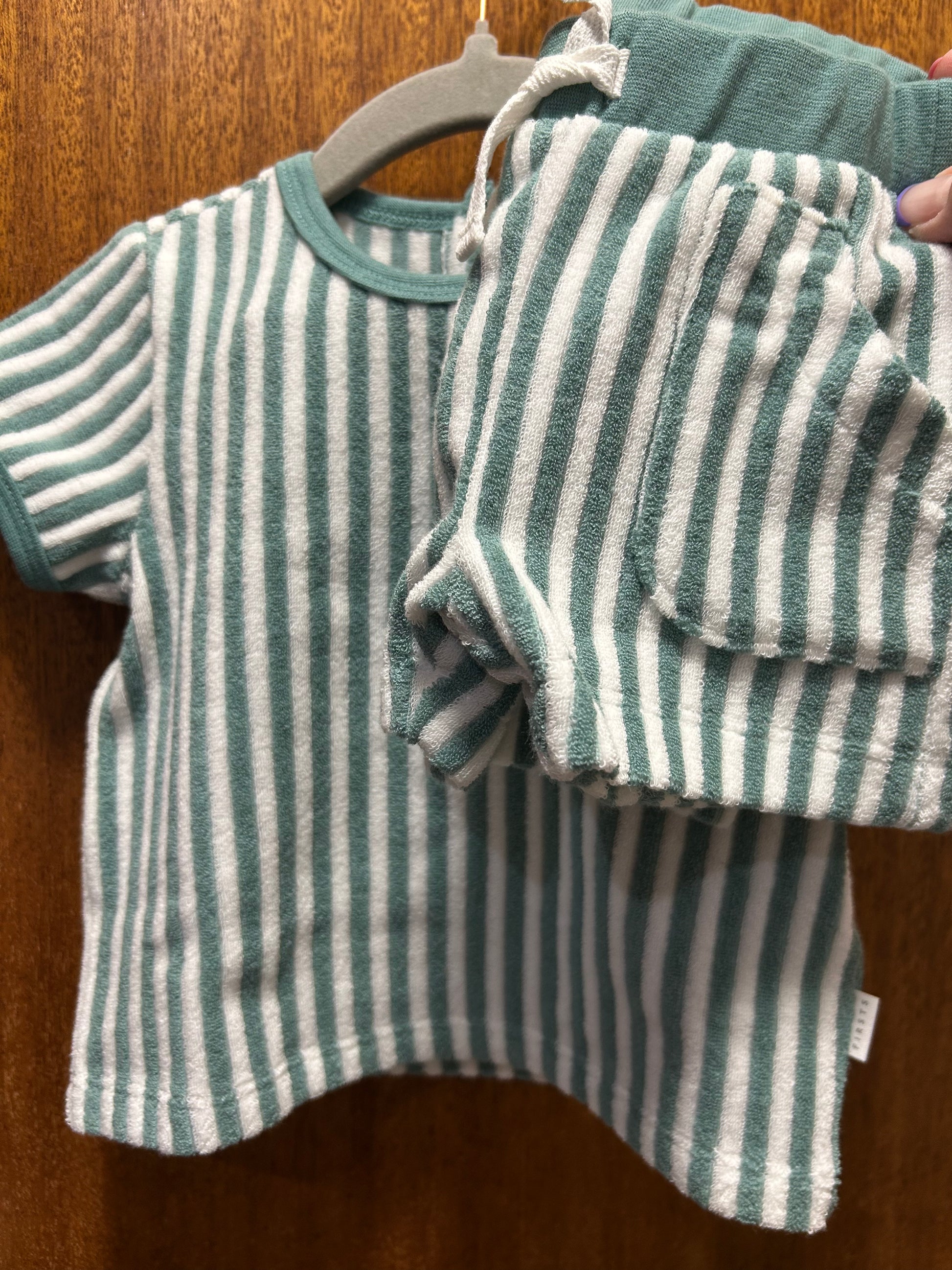 Teal Terry Short Set