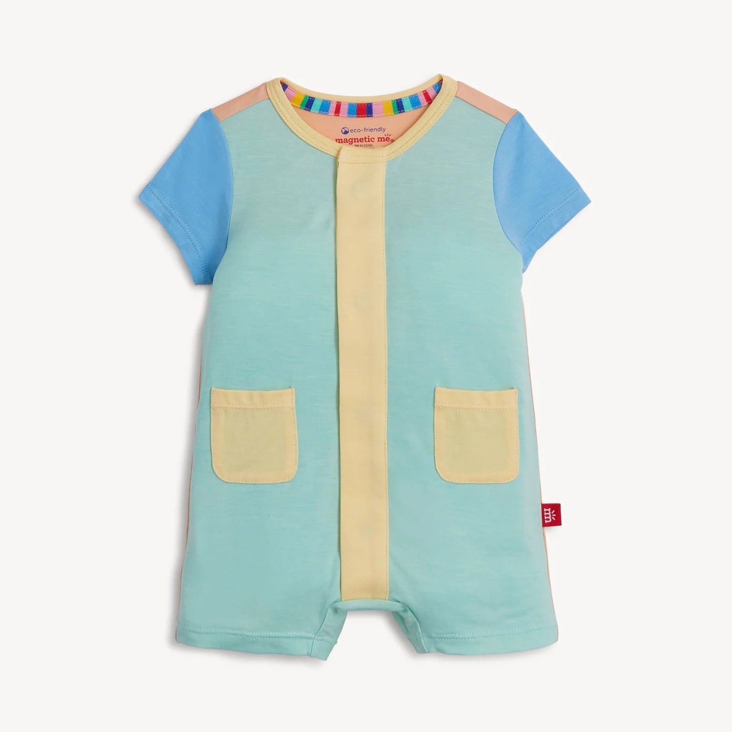 Colorblock Magnetic Short Romper