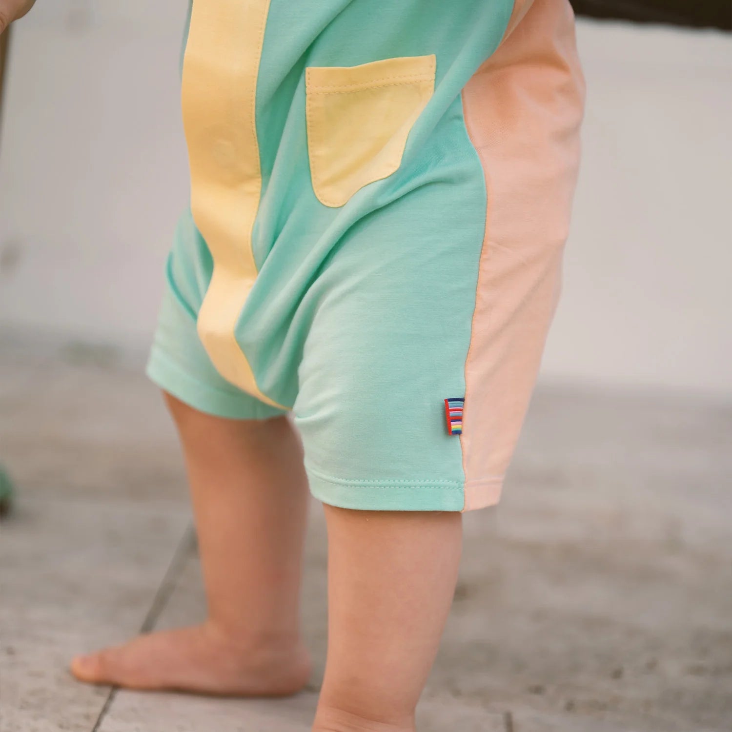 Colorblock Magnetic Short Romper