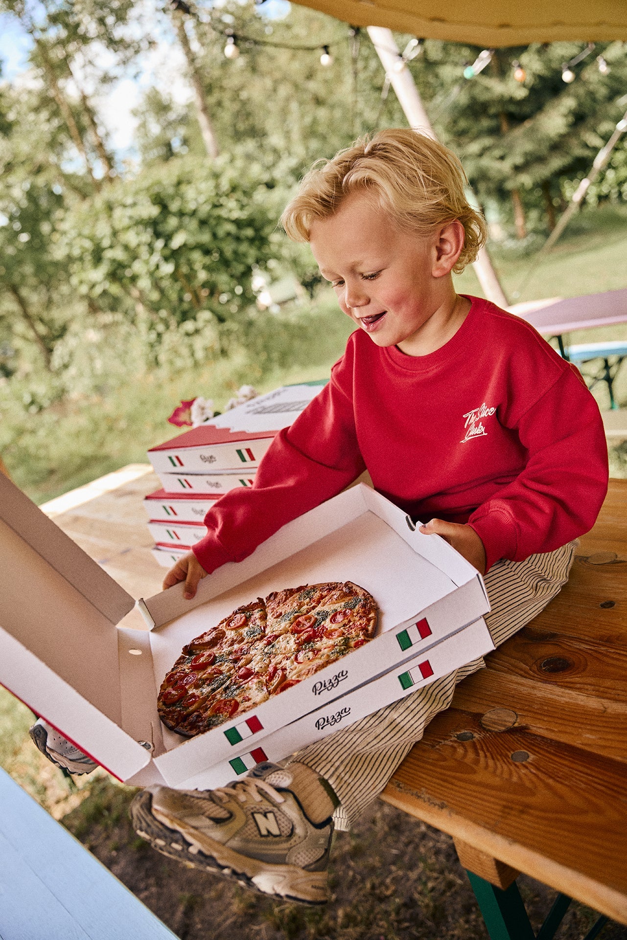 Pizza Stitched Crewneck