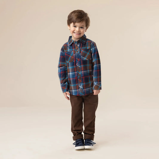 Campfire Plaid Button-Up