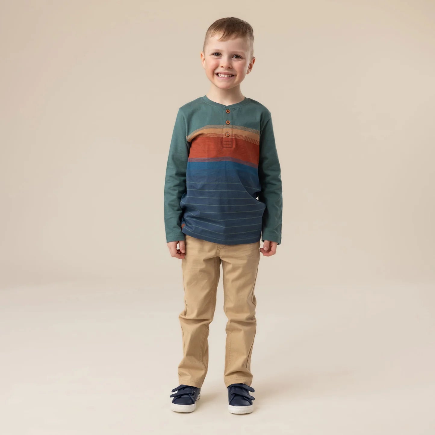 Retro Trail Stripe Henley