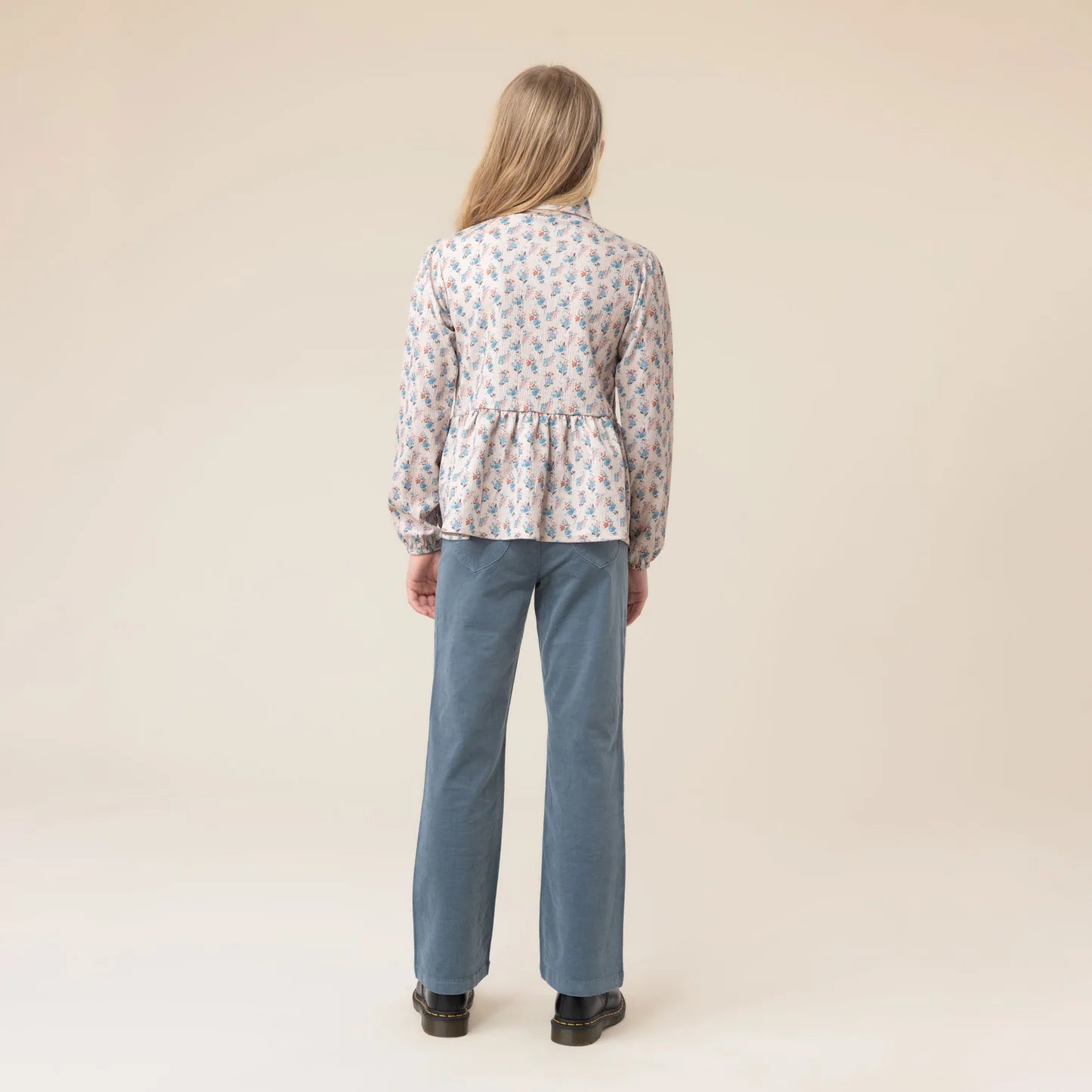 Dusty Blue Flare Pants