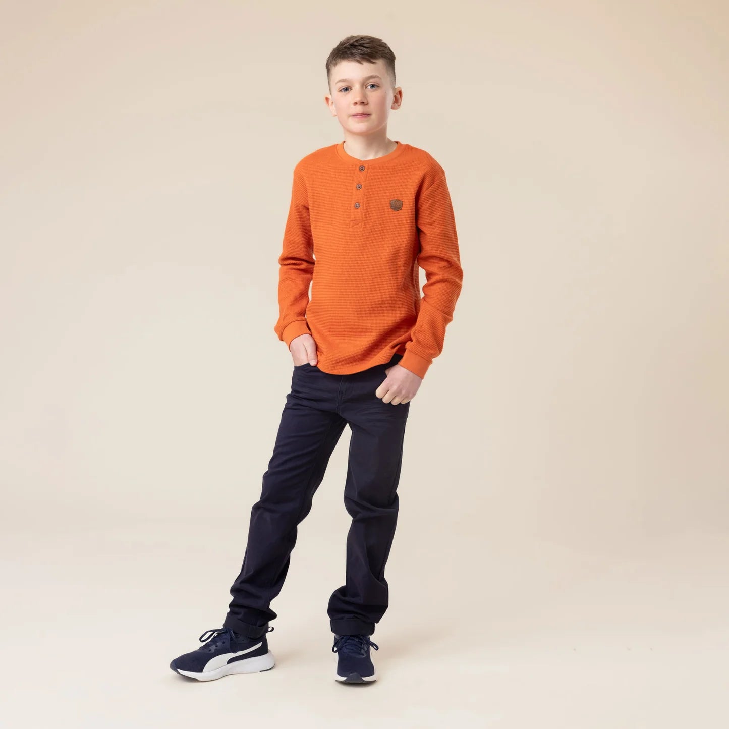 Pumpkin Spice Waffle Henley