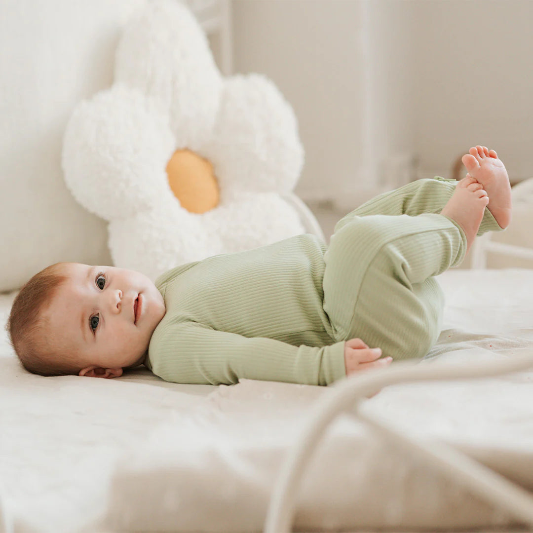 Fern Ribbed Footless Romper