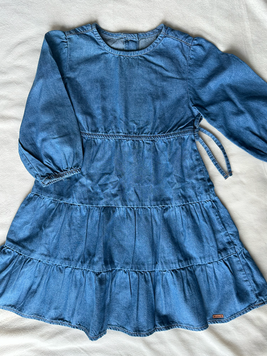 Tiered Denim Dress