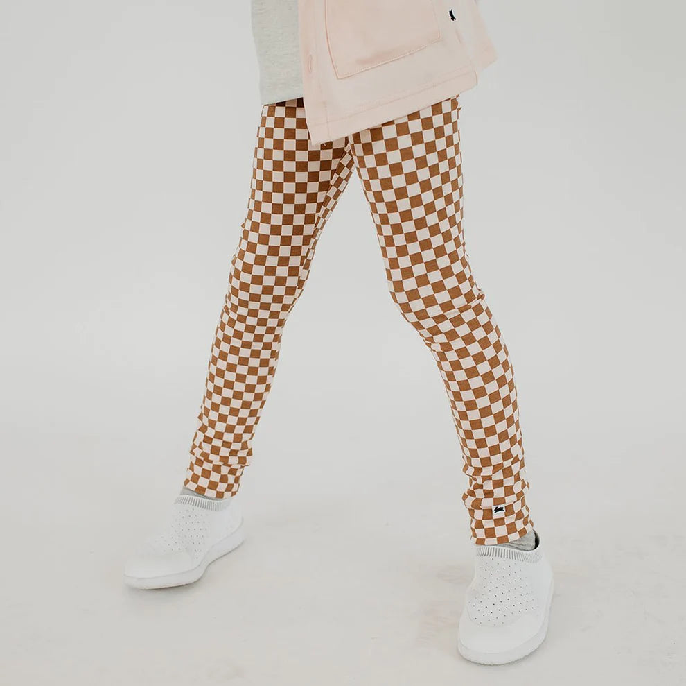 Caramel Checkered Leggings