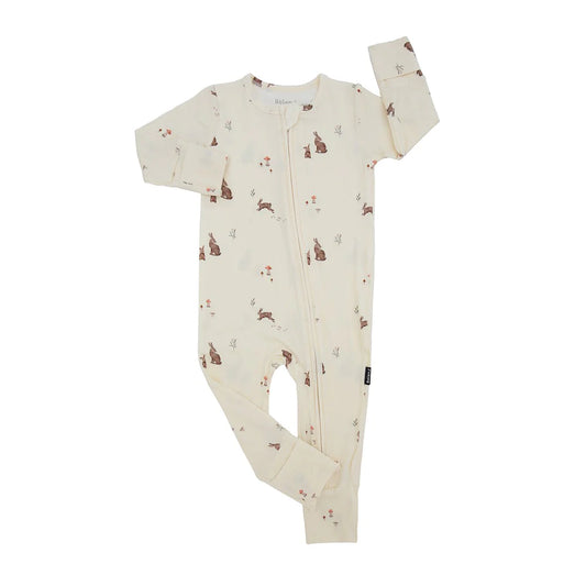 Footless Sleeper with Fold-Over Cuffs - Bunnies