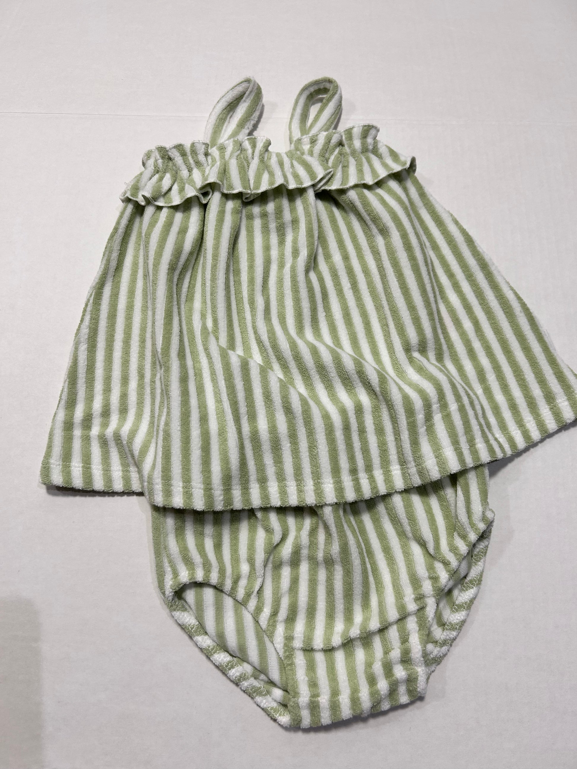 Mint Terry Dress + Bloomer Set