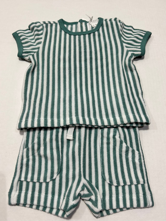 Teal Terry Short Set