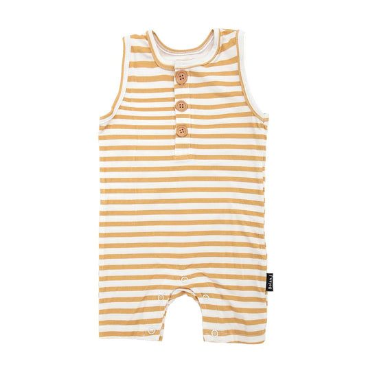 Short Sleeve Romper - Sun Stripe