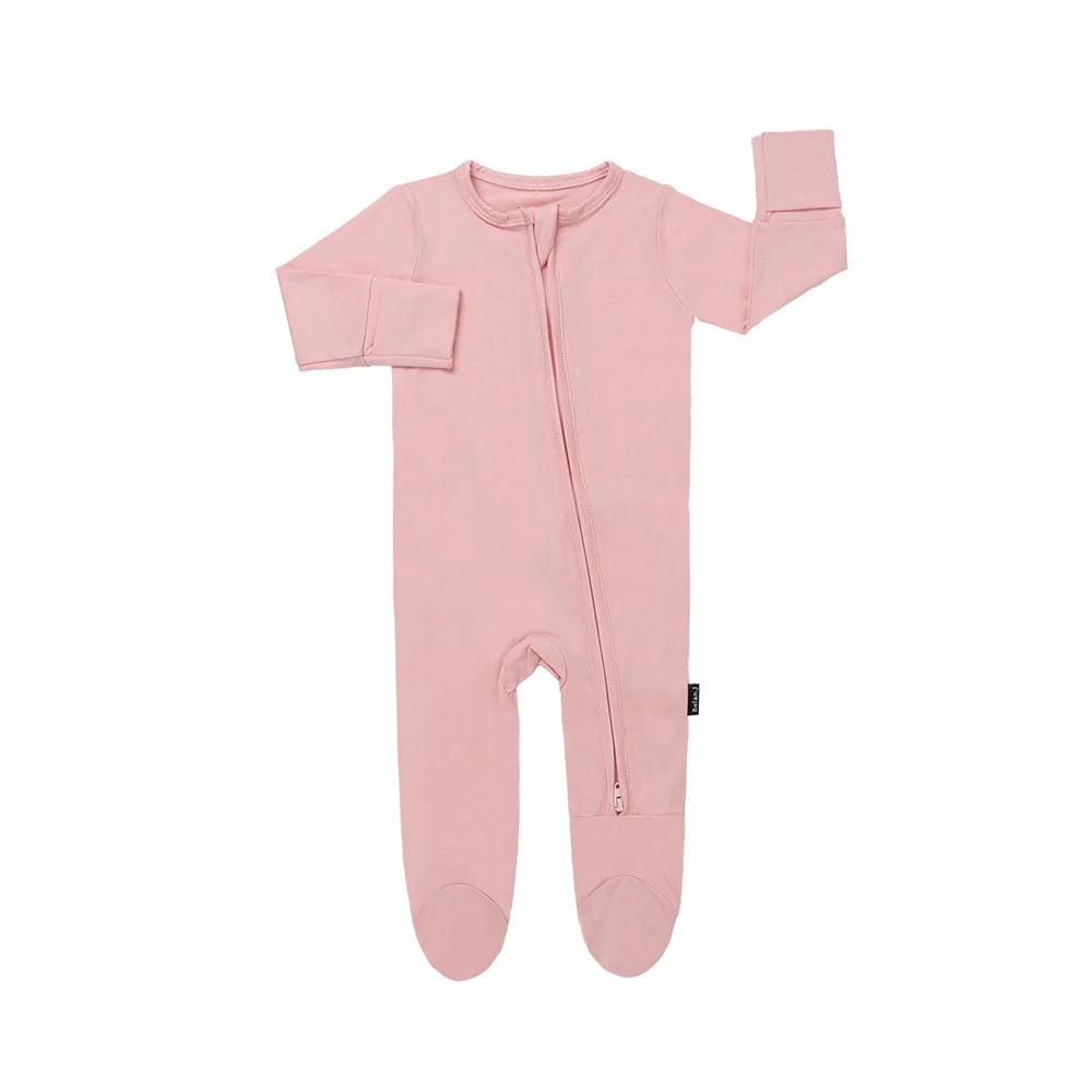 Footed Bamboo Sleeper - Crystal Rose