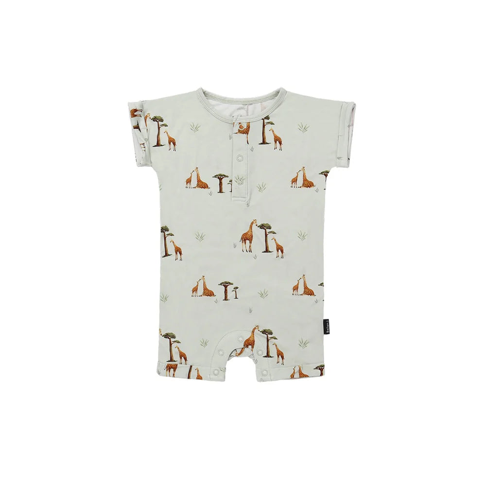 Shortall Romper - Giraffes