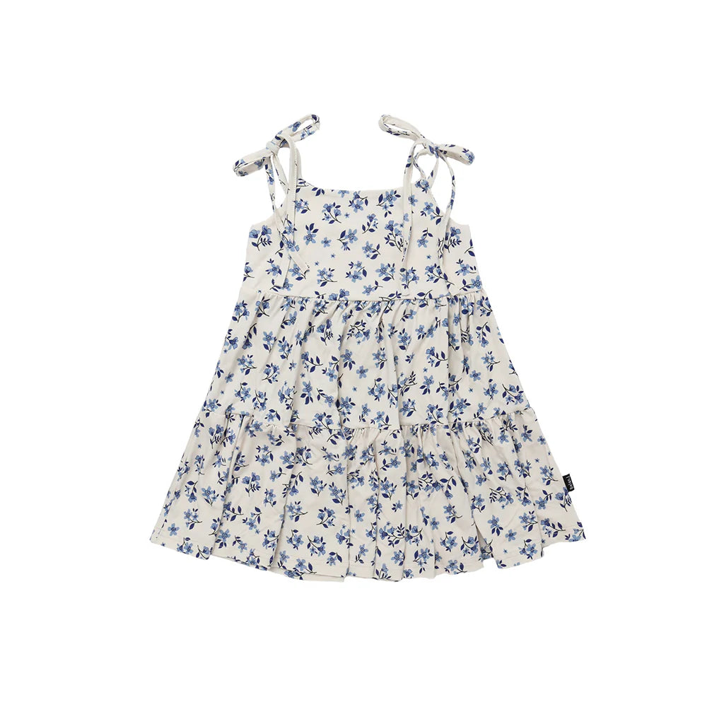 Tie Tiered Dress - Bluebell