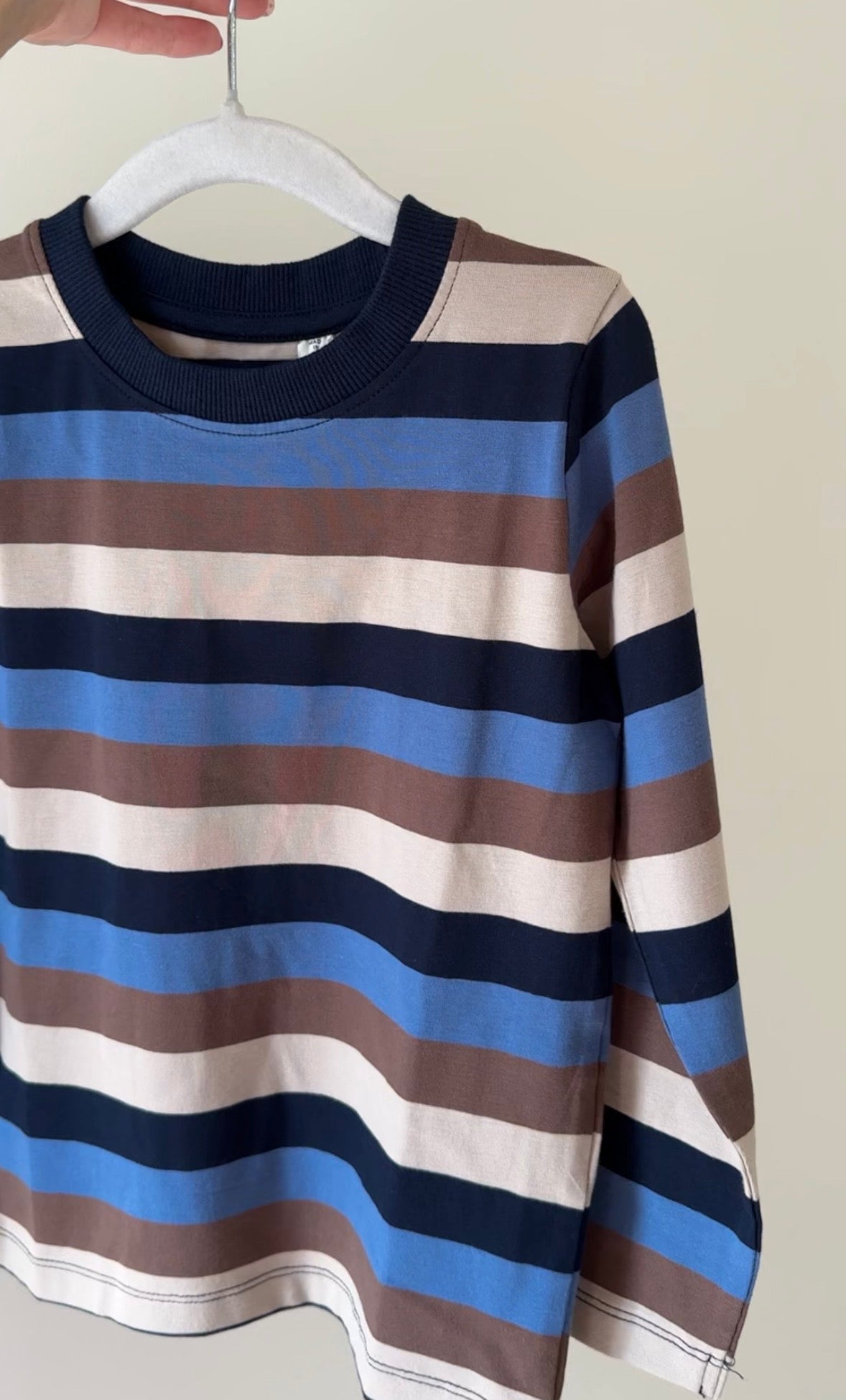 Navy & Blue Stripe Long Sleeve